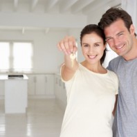 Couple in new home