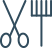 scissors and comb