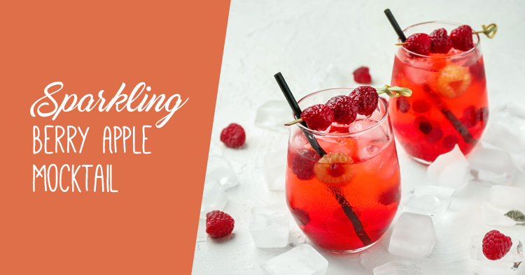 Sparkling Berry Apple Mocktail