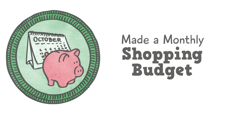 Shopping budget badge