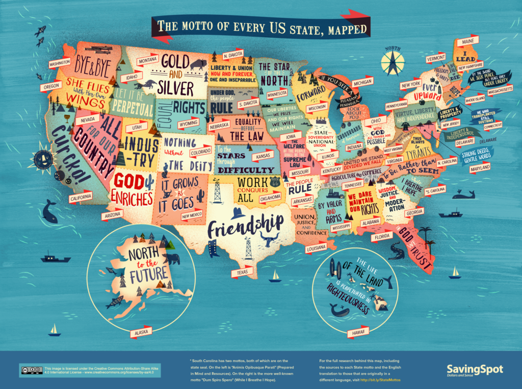 The Motto of Every US State, Mapped Blog