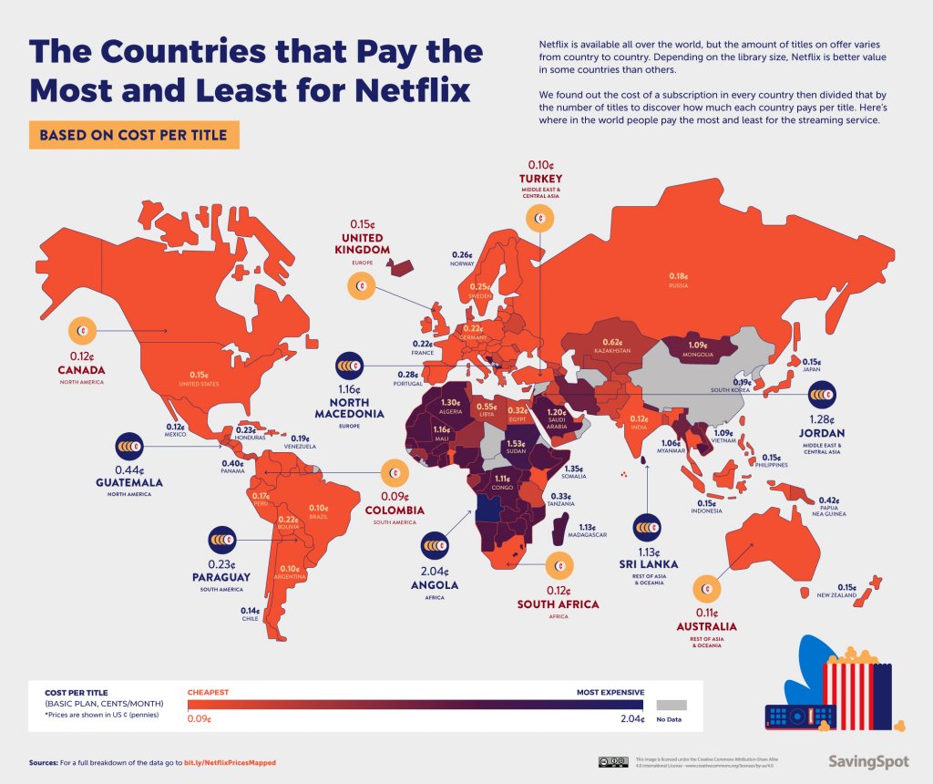 Which Countries Pay The Most and Least for Netflix? Blog