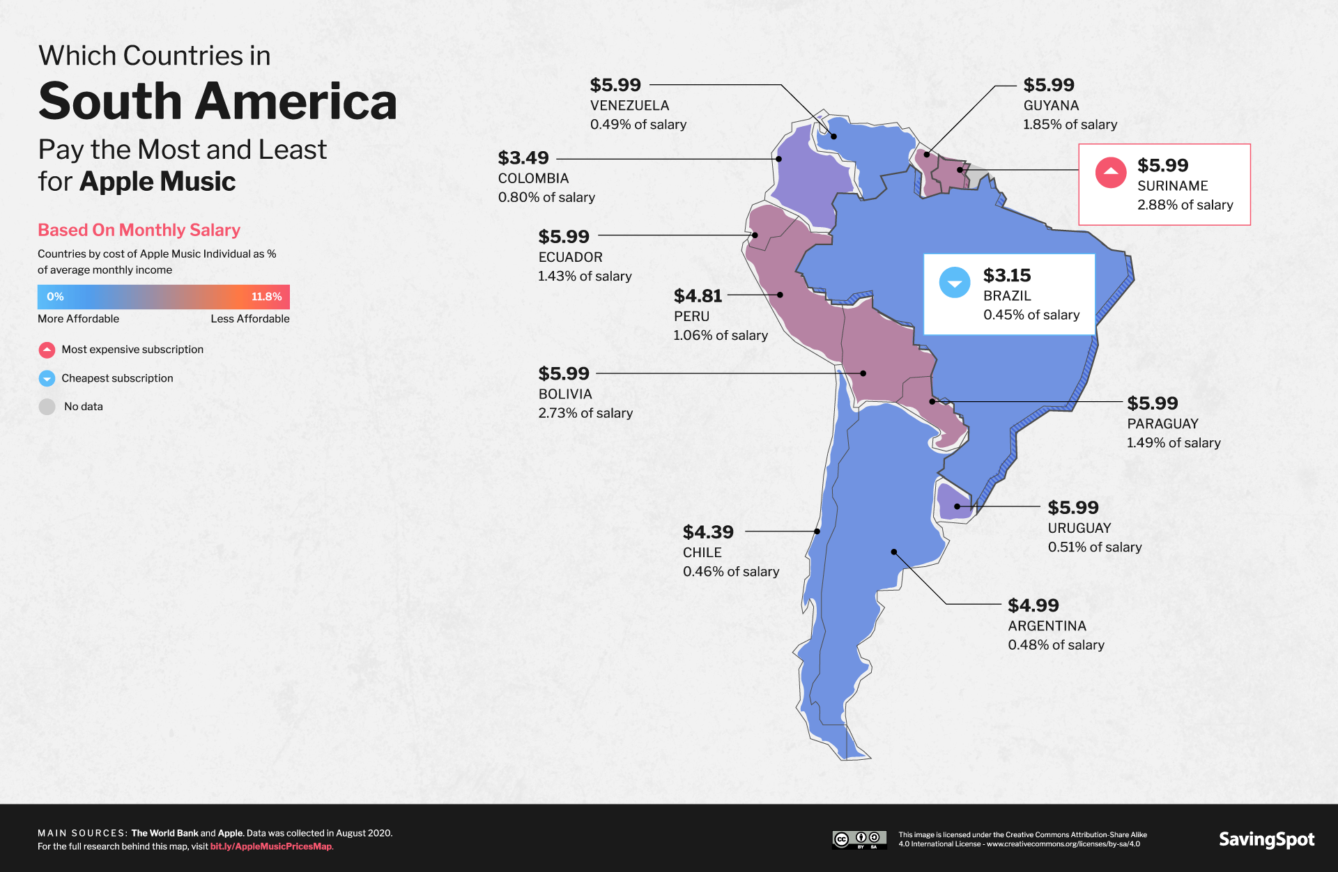 Map of South America Apple Music